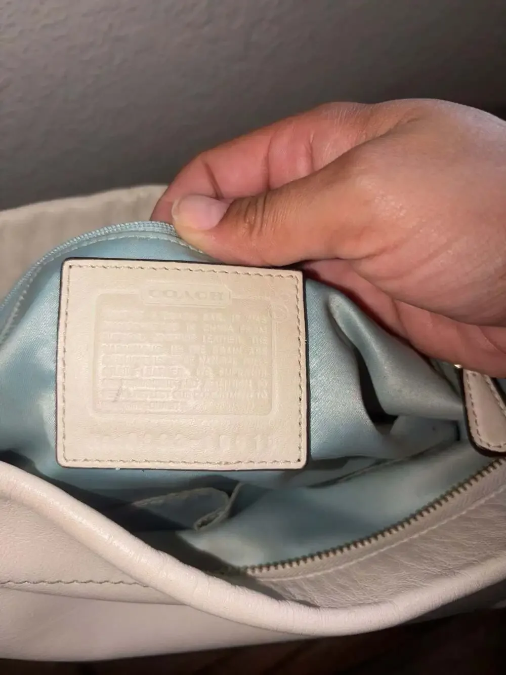 Coach Carly Cream Leather Shoulder Bag